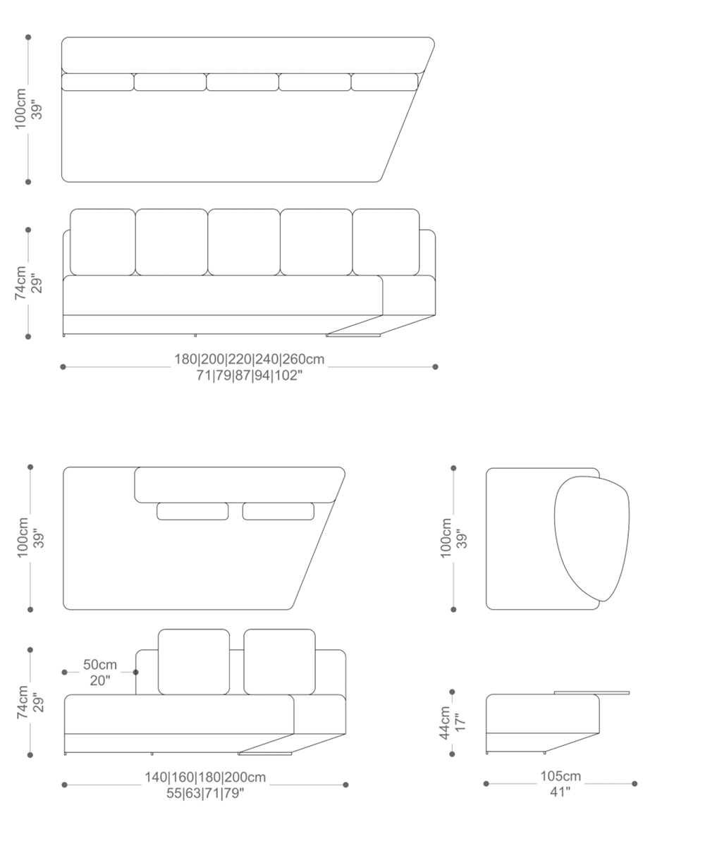 Image of the complete dimensions of the product
